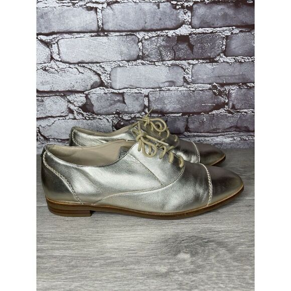 COLE HAAN Go To Collection Arden Gold Metallic Leather Oxfords Women Sz 10B US - Picture 12 of 16